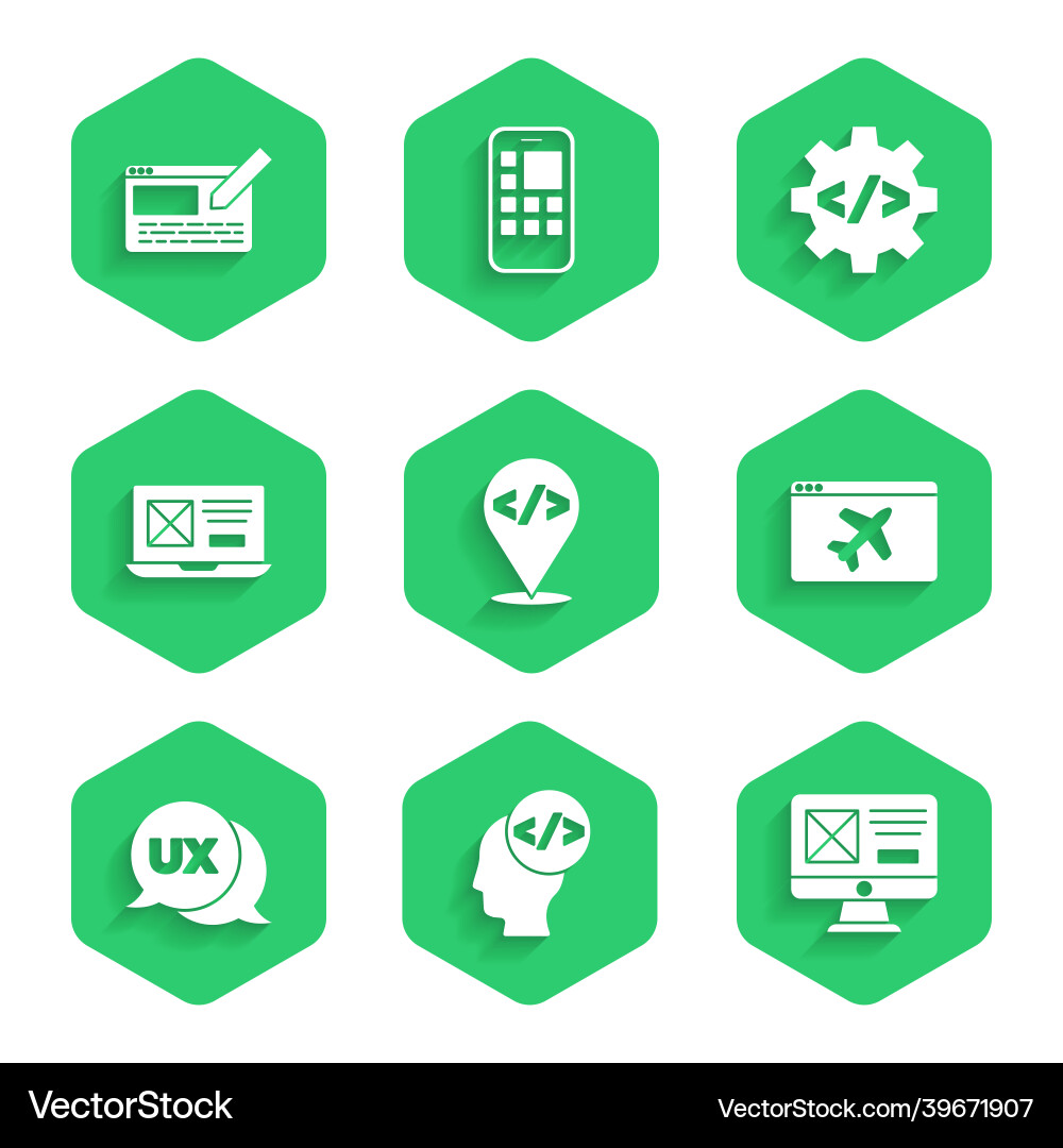 Set Frontend Entwicklung ui oder ux design Set Frontend Entwicklung ui oder ux design vektorbild