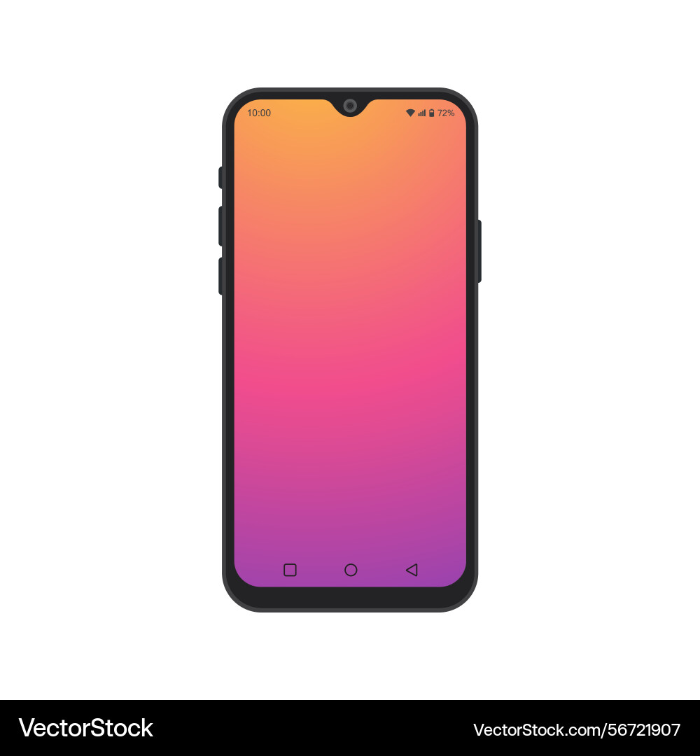 Smartphone with gradient display Vector Image