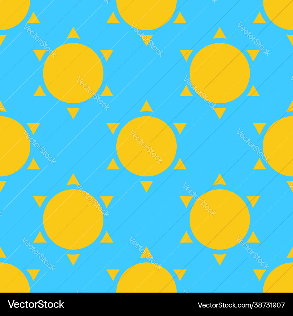 Sun seamlessly repeatable pattern backdrop Sun seamlessly repeatable pattern backdrop vector image