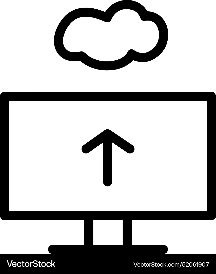 Upload outline icon symbol image Upload outline icon symbol image Vector Image