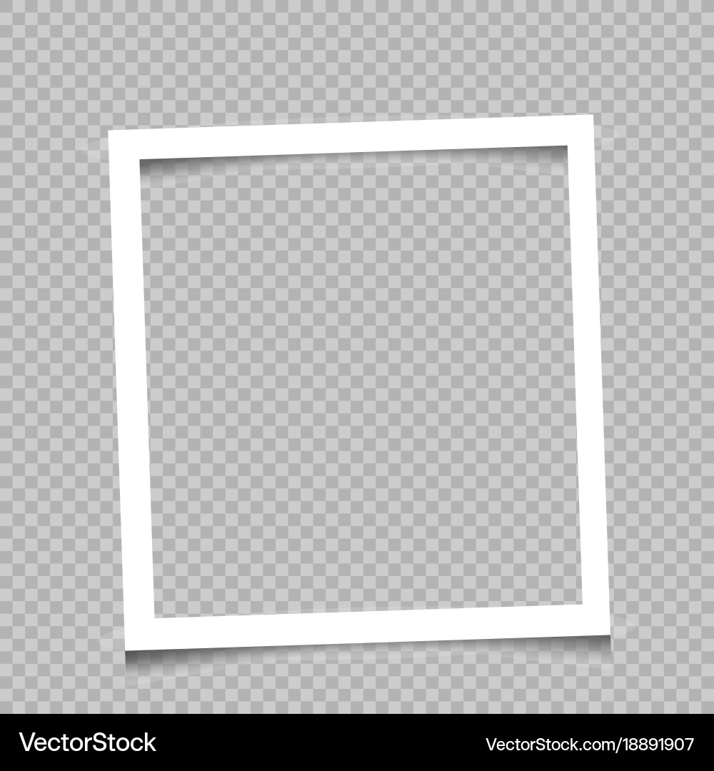 White Square Frame with Shadow vector image