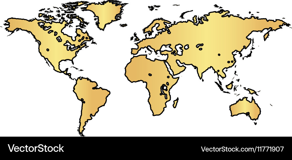World map computer symbol vector image