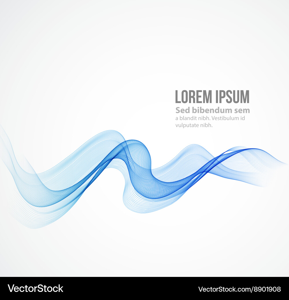 Abstract background blue wave Royalty Free Vector Image