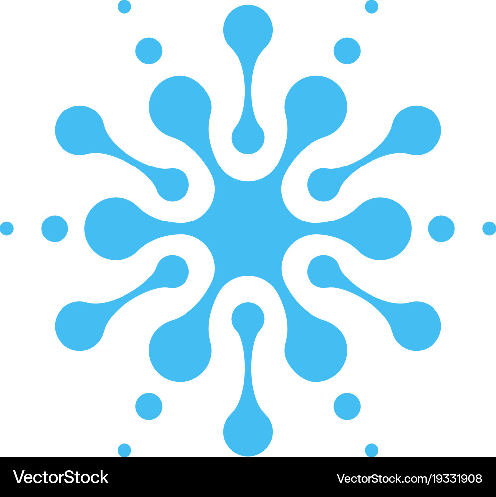 Abstract Blue Water Splash Icon Royalty Free Vector Image