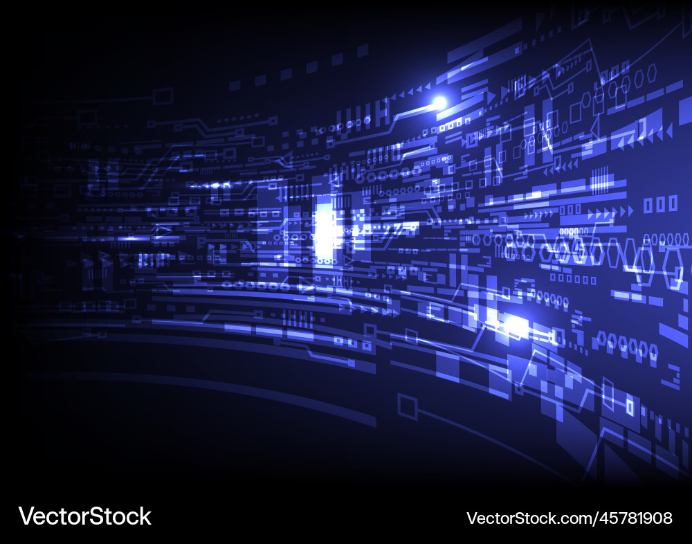 Blue abstract technology background with various Blue abstract technology background with various vector image