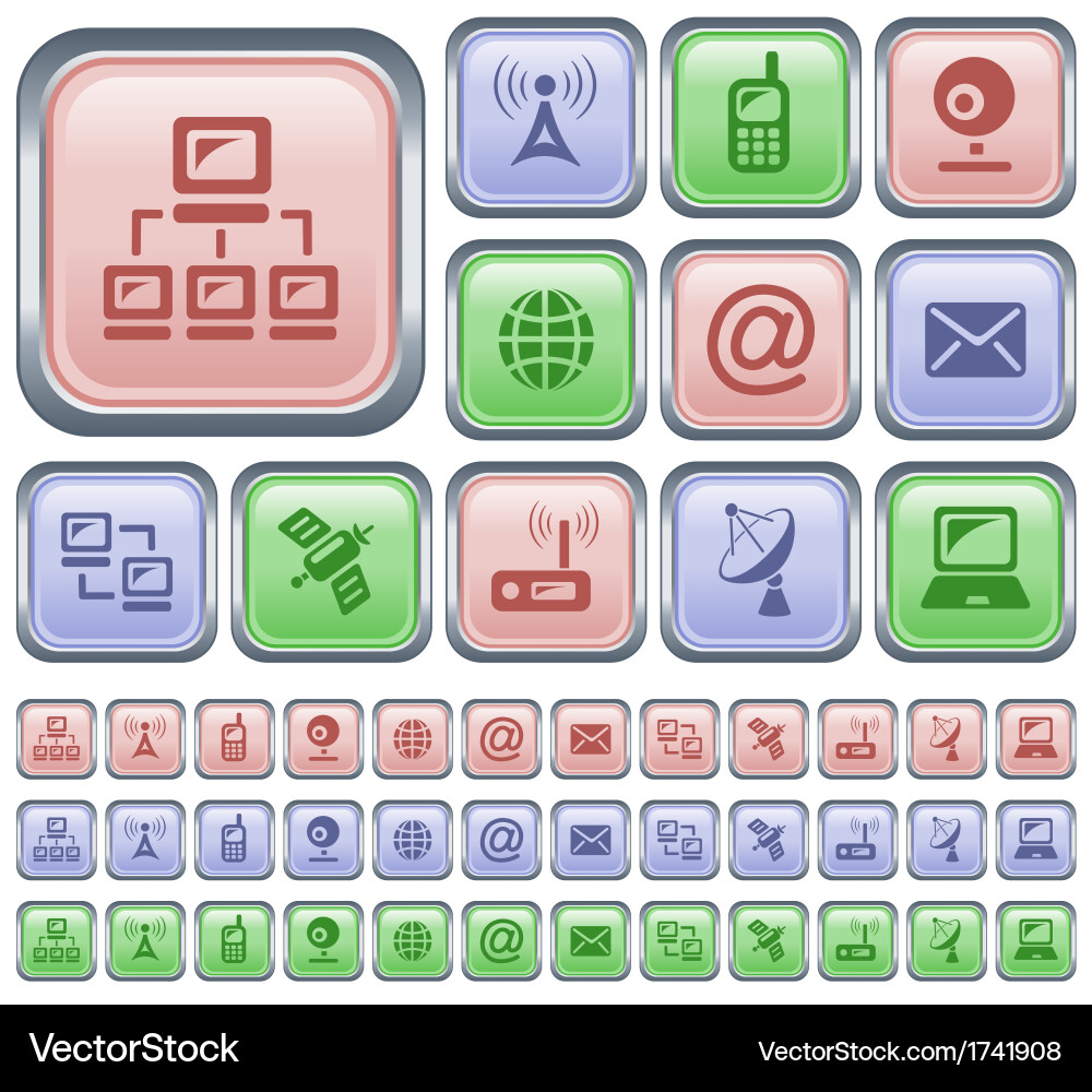 Communication buttons Vector Image