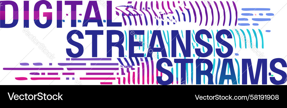 Digital Streams Data Flow Vector Image