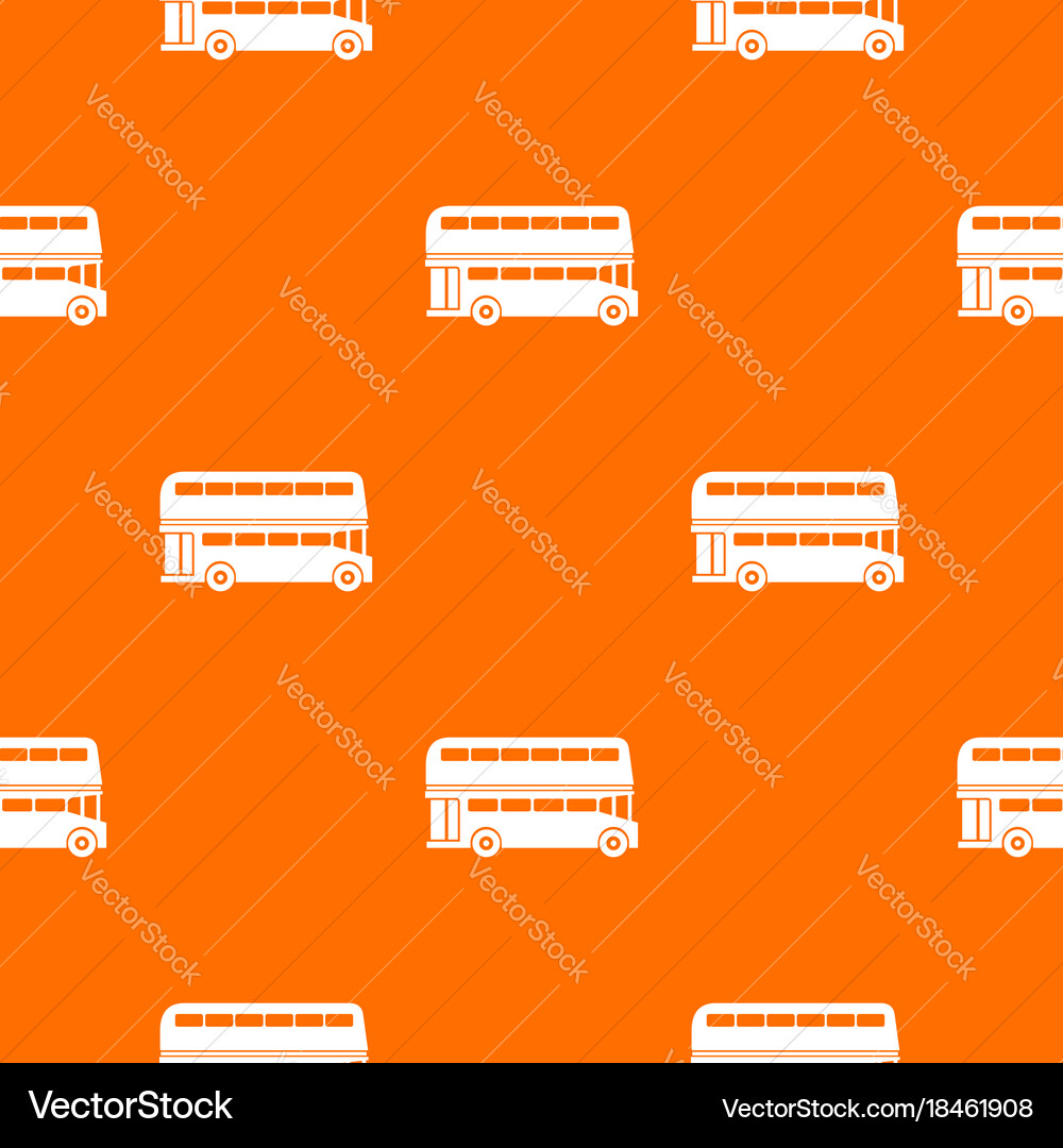 Double decker bus pattern seamless vector image