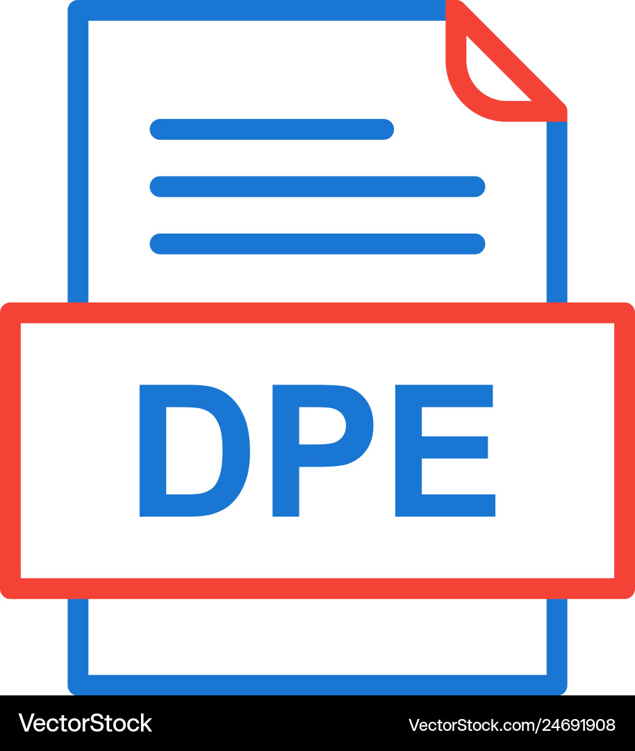 Dpe file document icon Vector Image