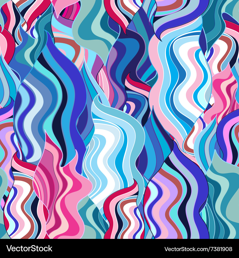 Dynamic Abstract Wave Pattern Vector Image