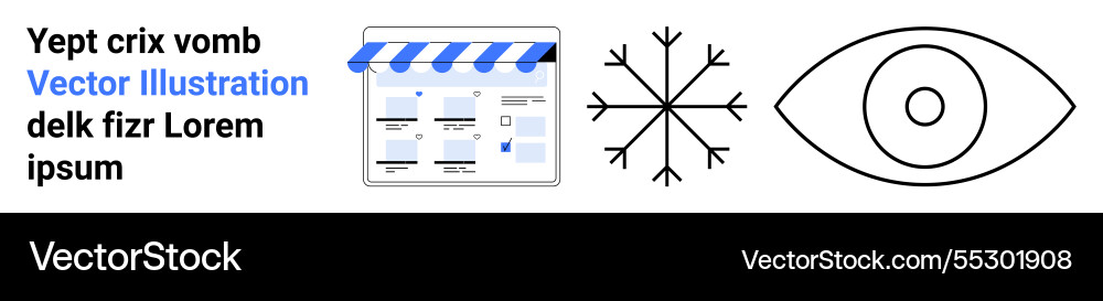 E-commerce concept online store snowflake pattern E-commerce concept online store snowflake pattern Vector Image