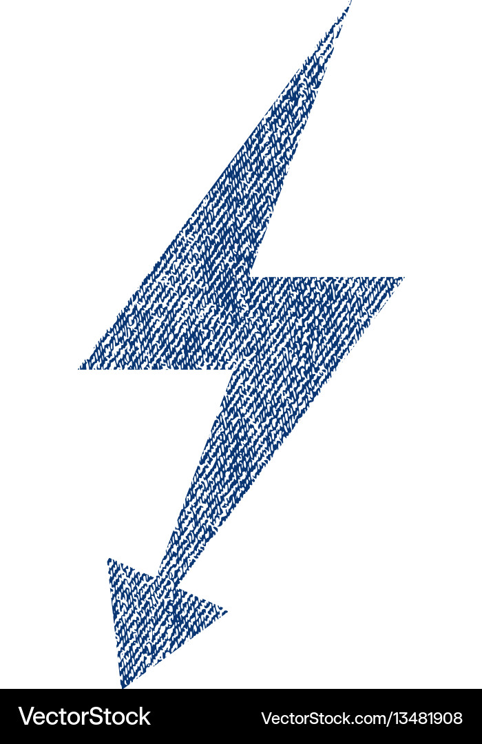 Electric strike fabric textured icon Electric strike fabric textured icon vector image