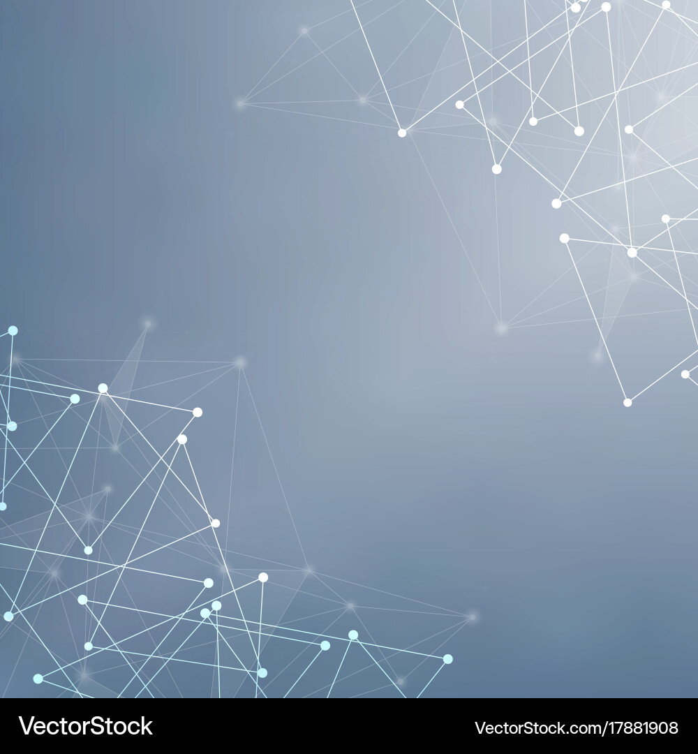 Geometric abstract background with connected line vector image