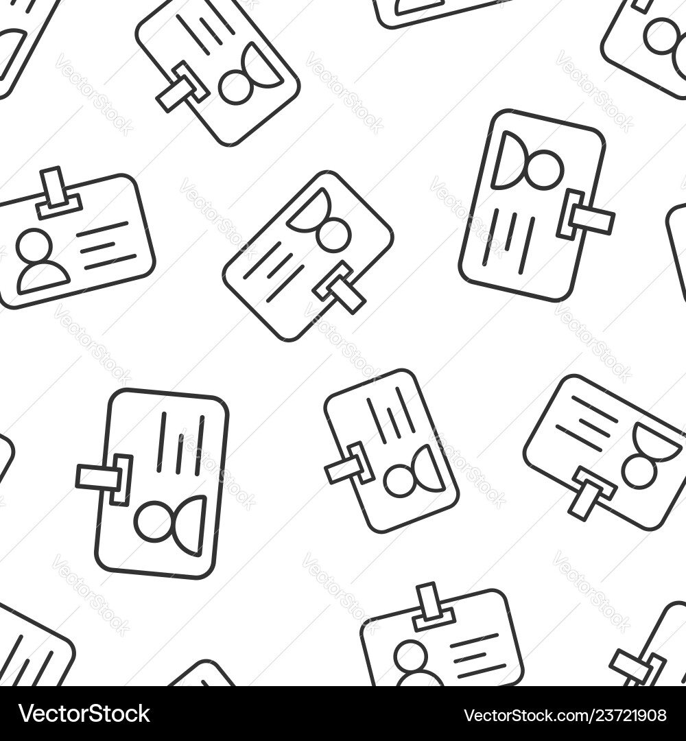 Id card icon seamless pattern background identity Vector Image