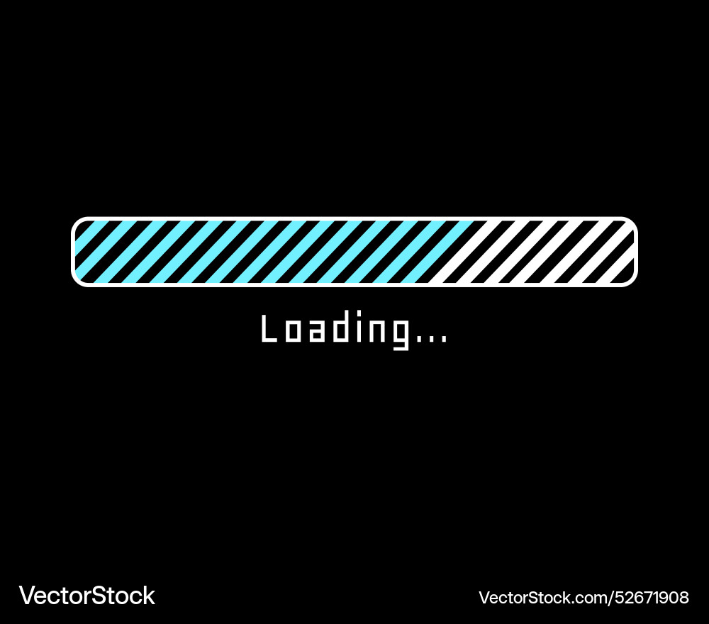 Loading bar status icon loaded icons download Vector Image