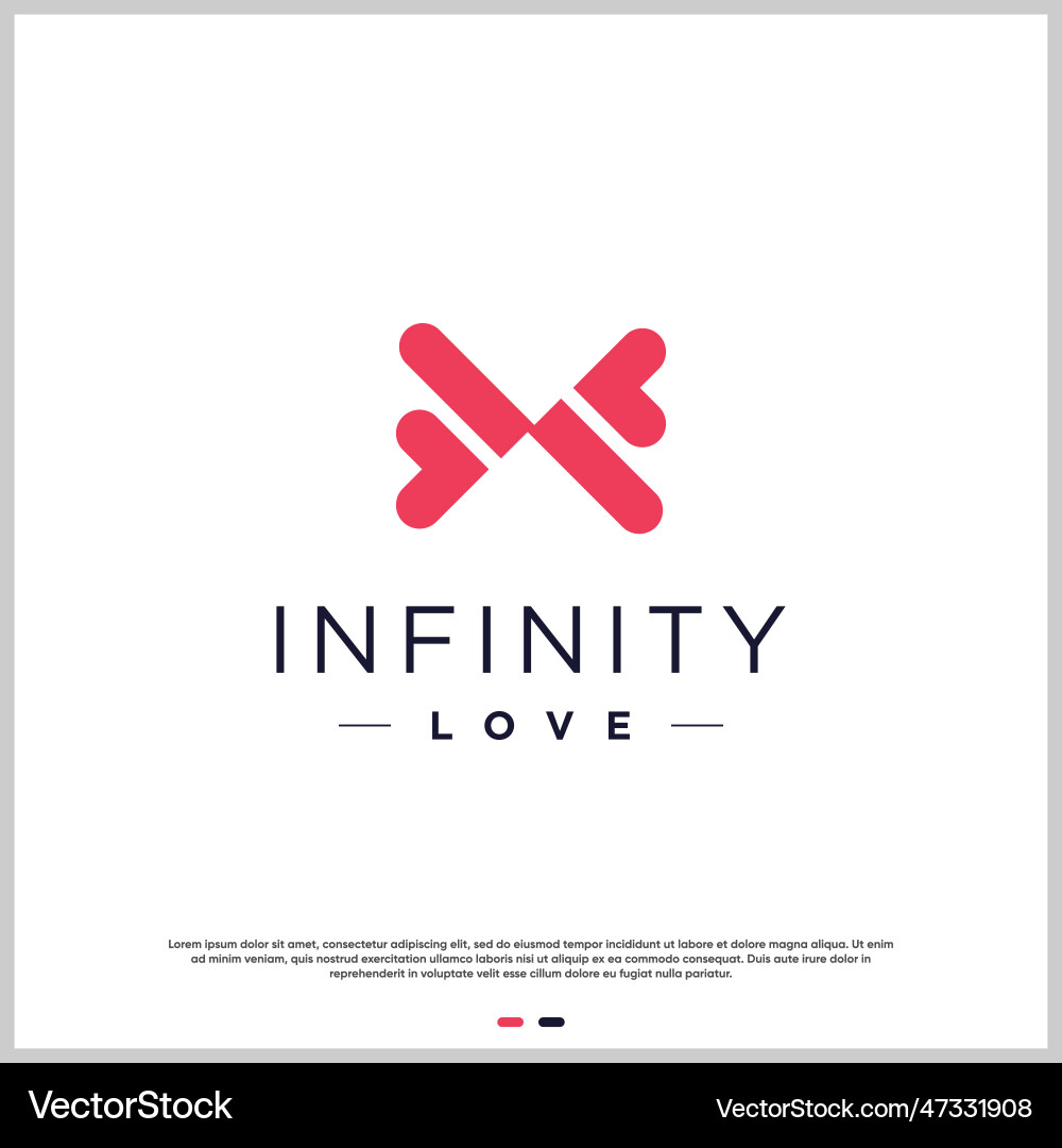 Love logo abstrakt mit infinity konzept premium Love logo abstrakt mit infinity konzept premium vektorbild