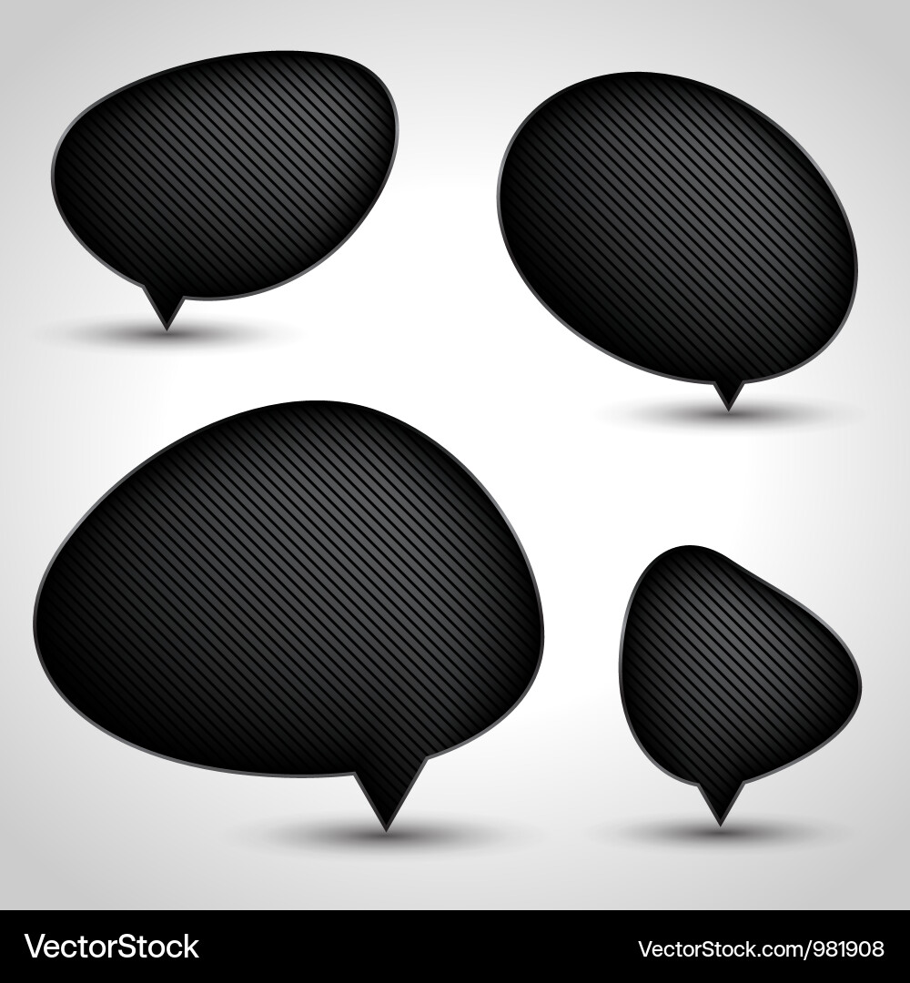 Modern speech bubble set vector image