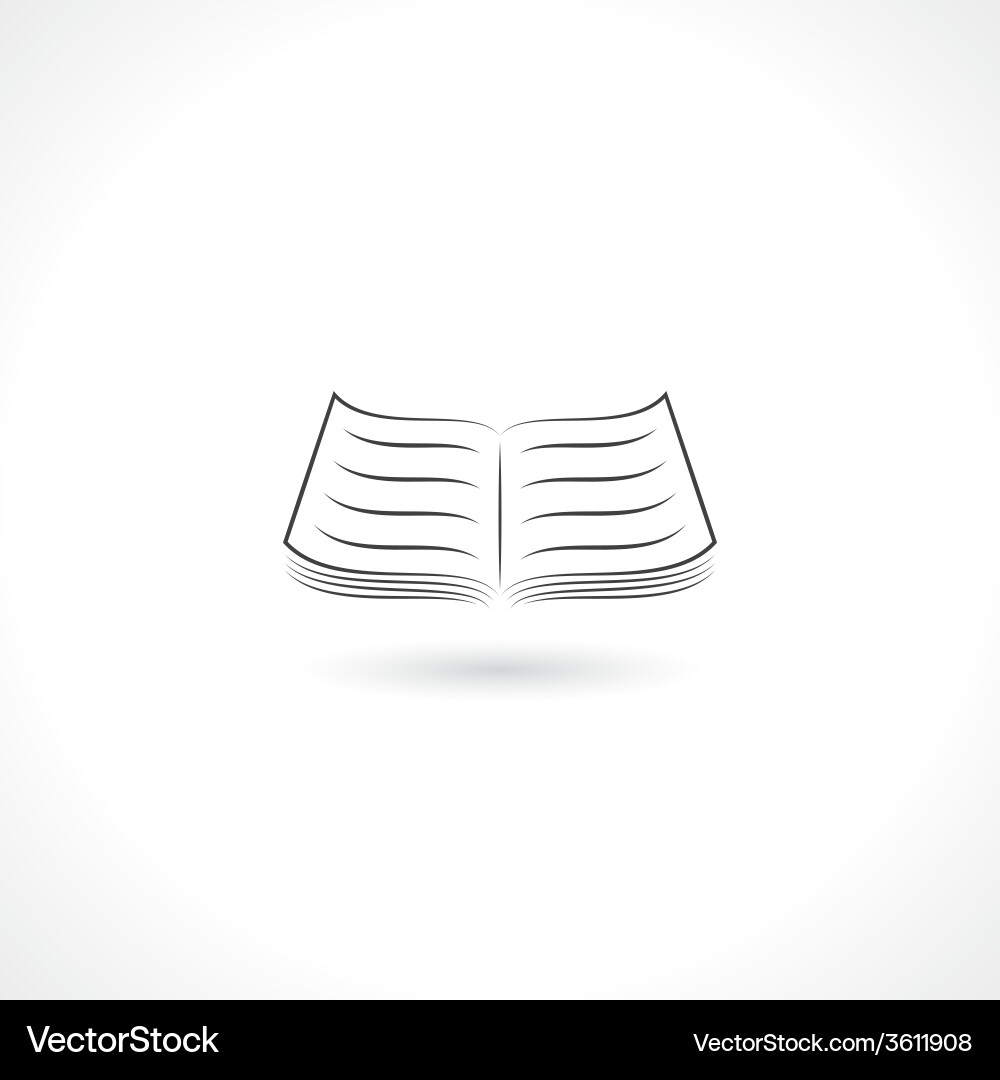 Open book icon Royalty Free Vector Image - VectorStock