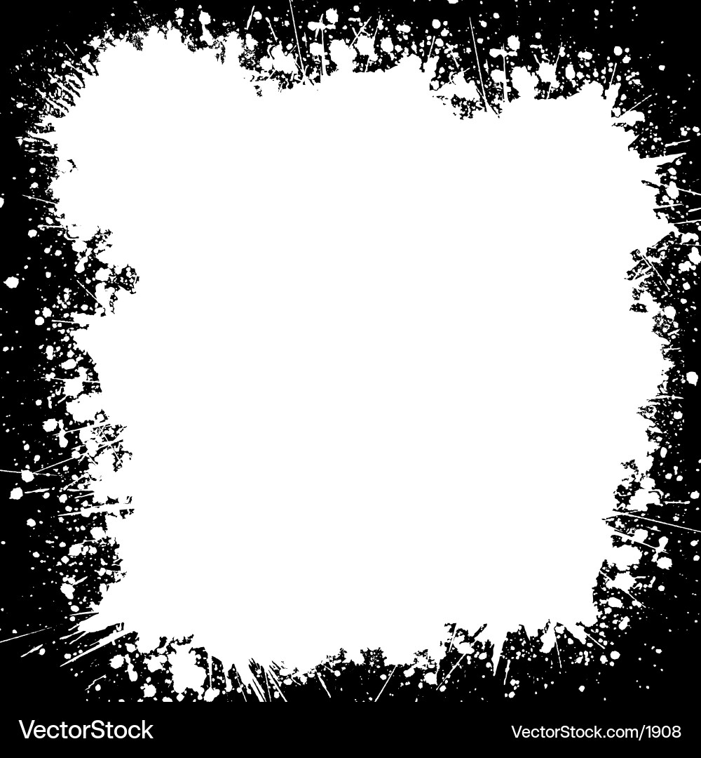 Paint Splatter Border Vector Image