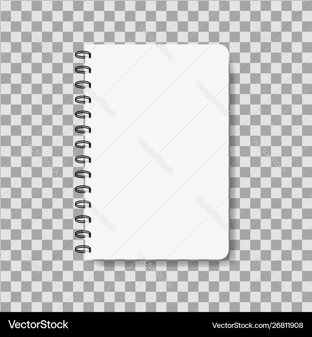 Realistic notebook in mockup style blank notepad Realistic notebook in mockup style blank notepad vector image