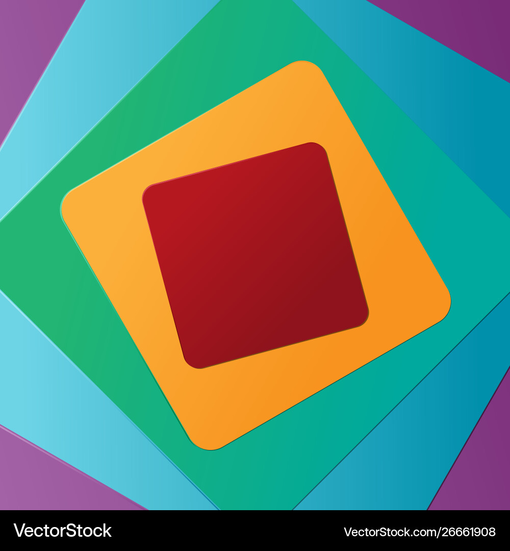 Rounded rectangle abstract colorful background Vector Image