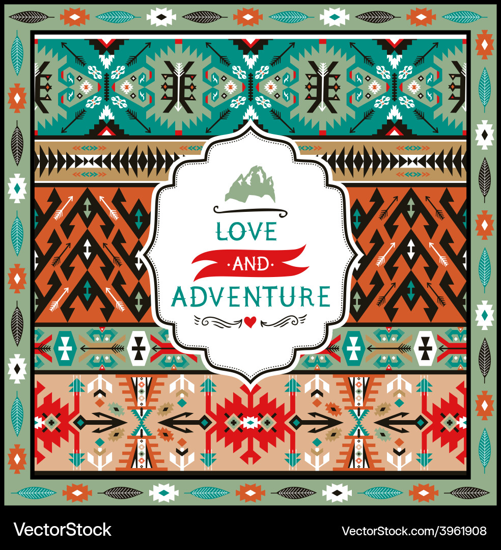 Seamless bright pattern with geometric elements vector image