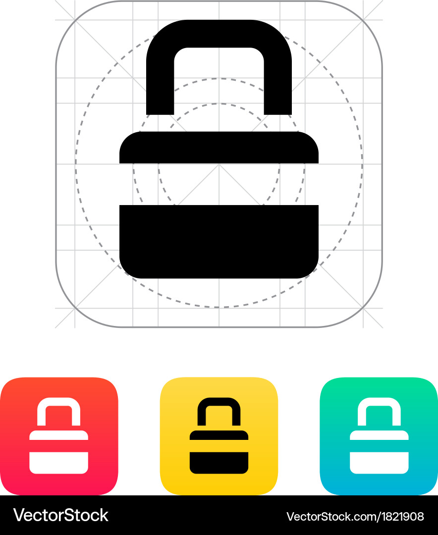 Secure Lock Icon Vector Image