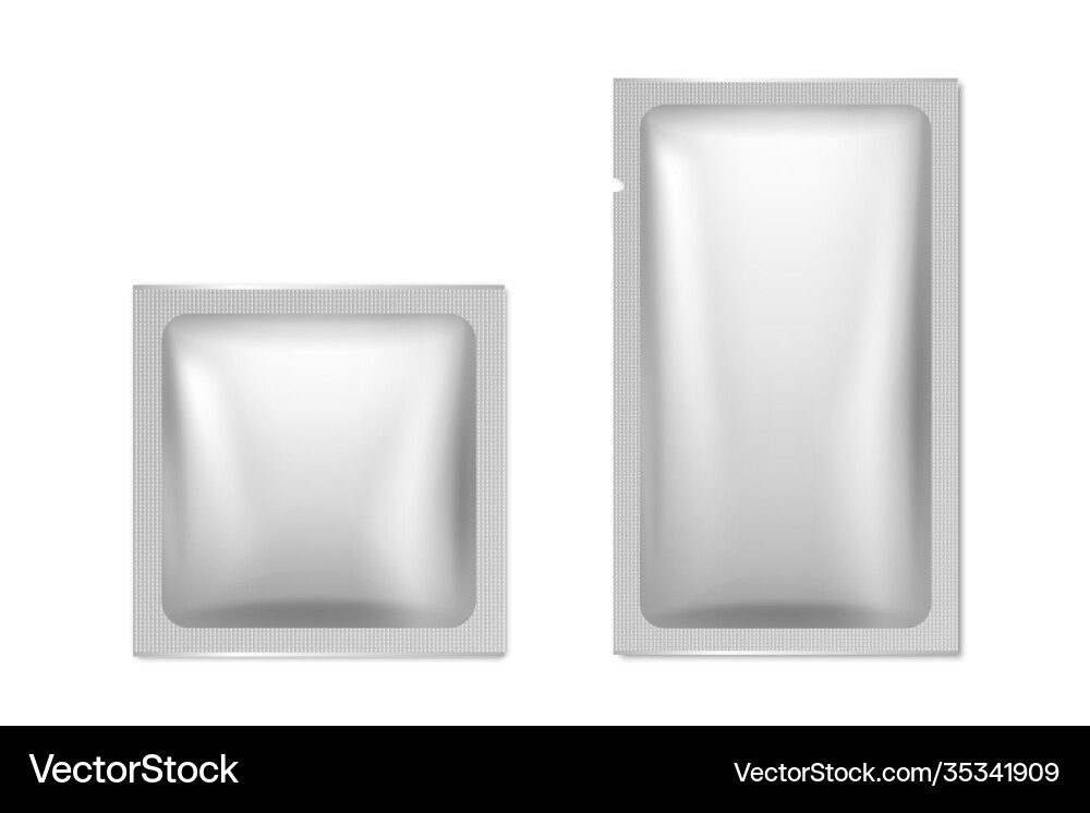 3d realistic square rectangular long foil 3d realistic square rectangular long foil vector image