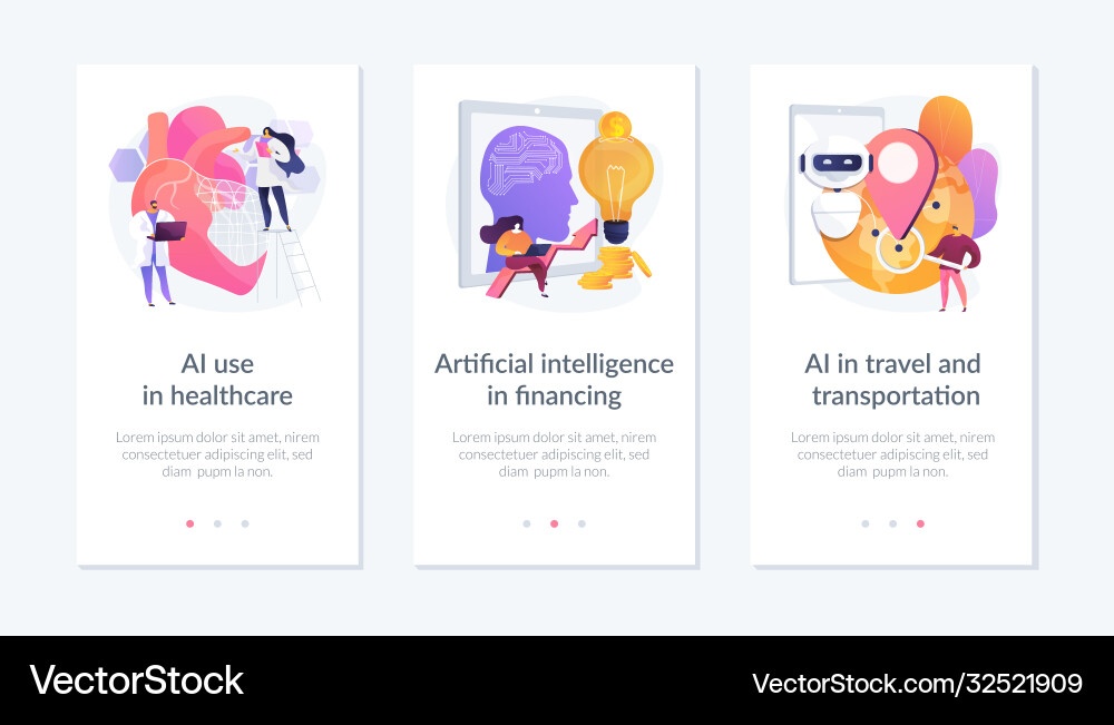 Artificial intelligence implementation app Artificial intelligence implementation app Vector Image
