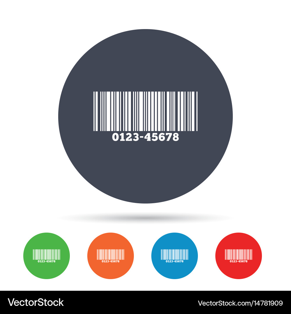 Bar code sign icon scan symbol vector image