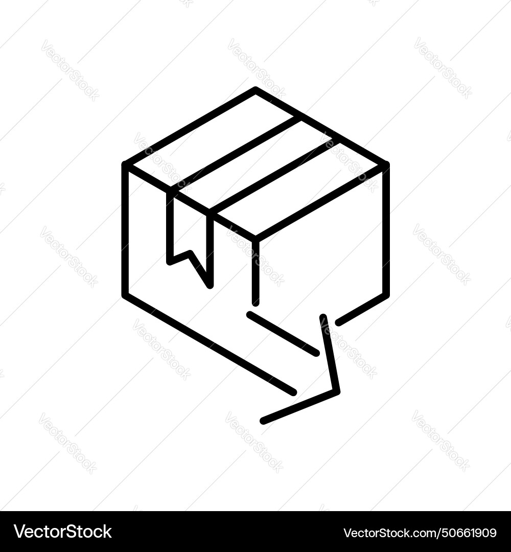 Box delivery with arrow line icon design Vector Image