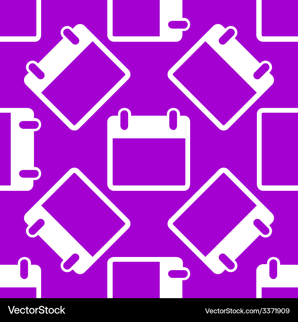 Calendar web icon flat design seamless pattern vector image