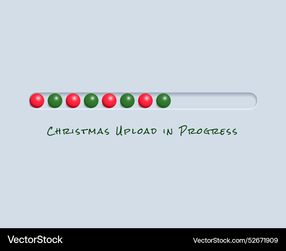 Christmas loading web progress bar in ball toy Christmas loading web progress bar in ball toy Vector Image