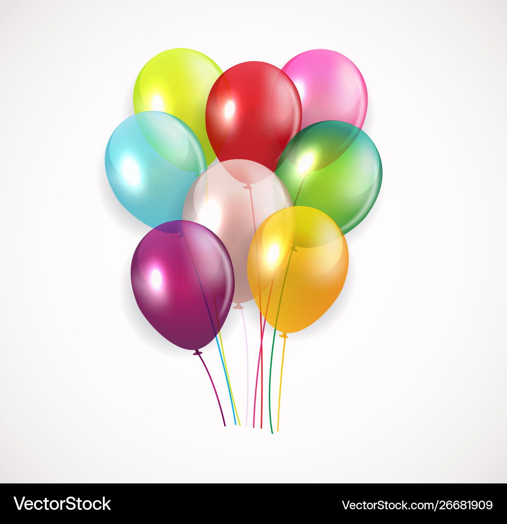 Glossy Happy Birthday Ballons Hintergrund Glossy Happy Birthday Ballons Hintergrund vektorbild