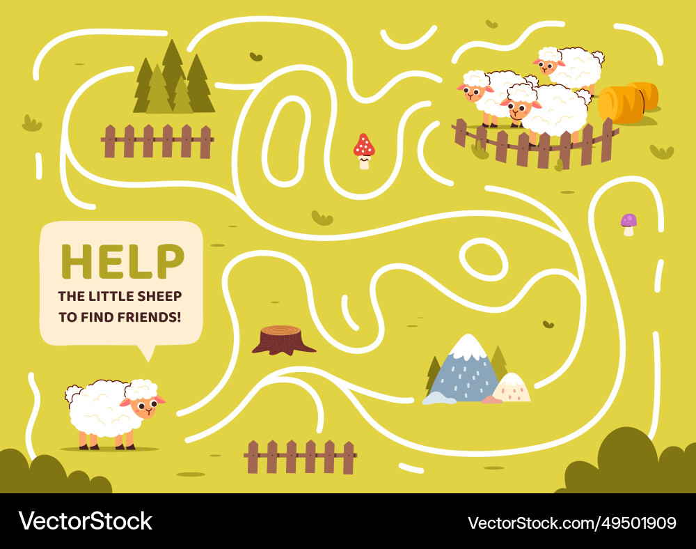 Maze game template Maze game template vector image