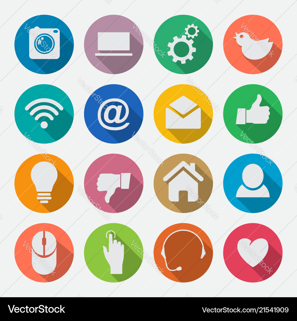 Set of social network icons with cloud computing Set of social network icons with cloud computing vector image