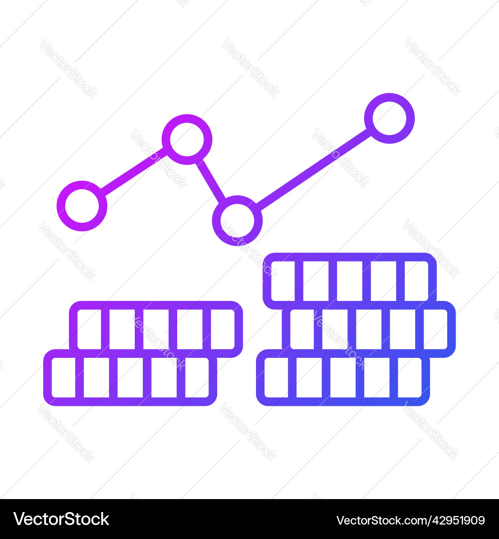 Stack exchanging finance related line icon Vector Image