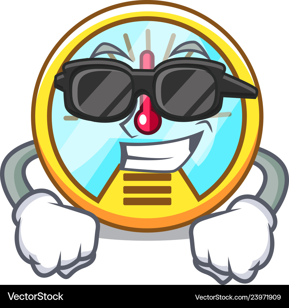 Super cool speedometer is displayed in character Vector Image