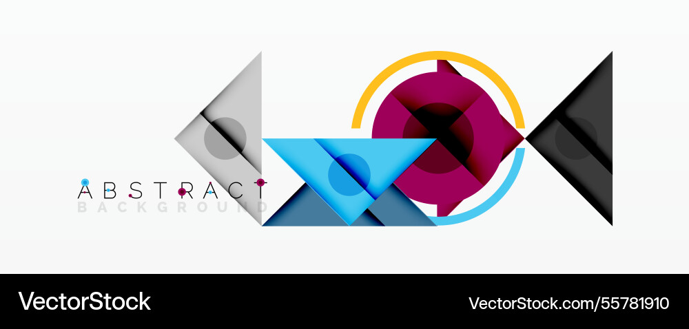 Abstract geometric composition with intersecting Vector Image