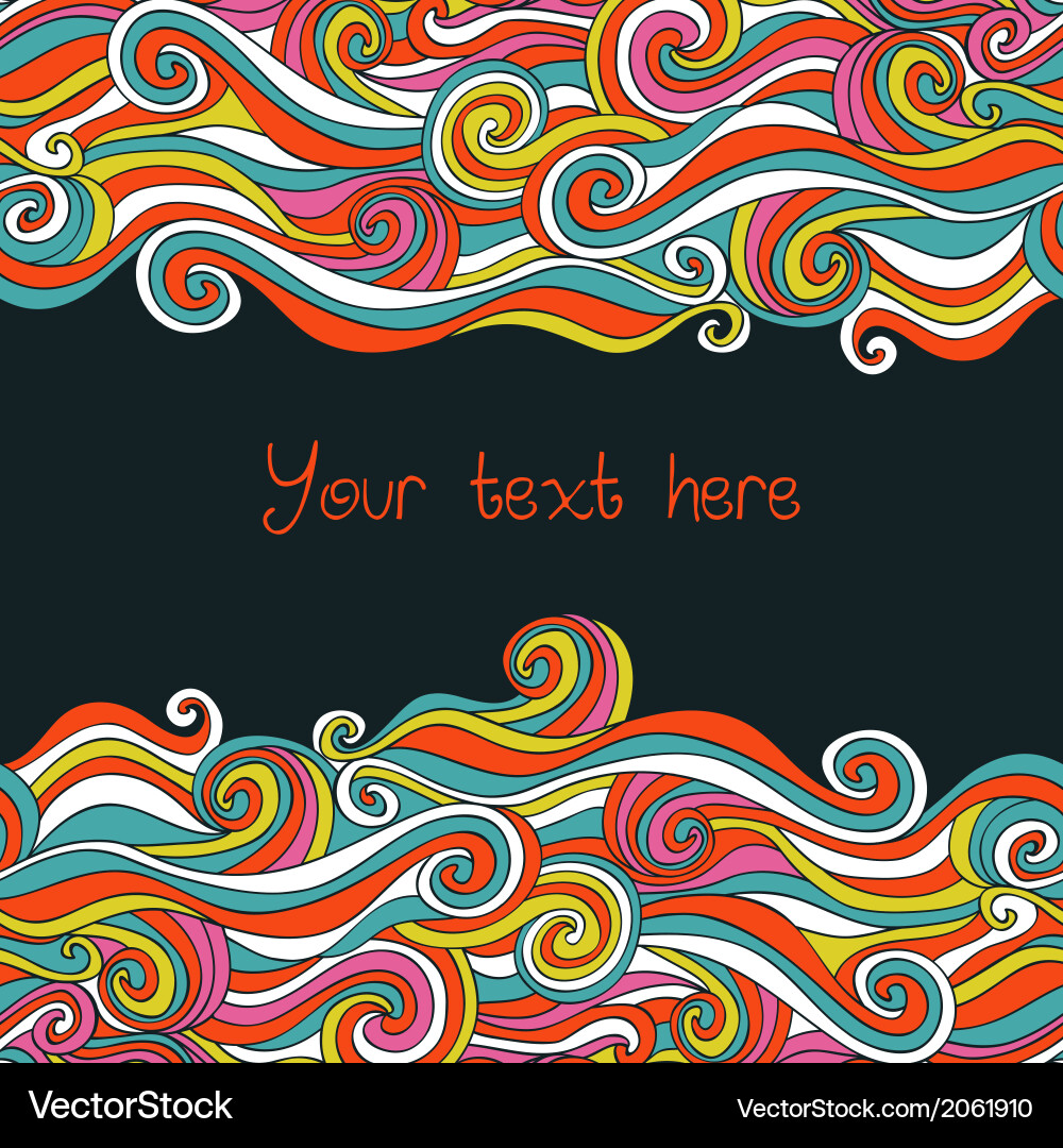 Abstract invitation card template frame design Vector Image