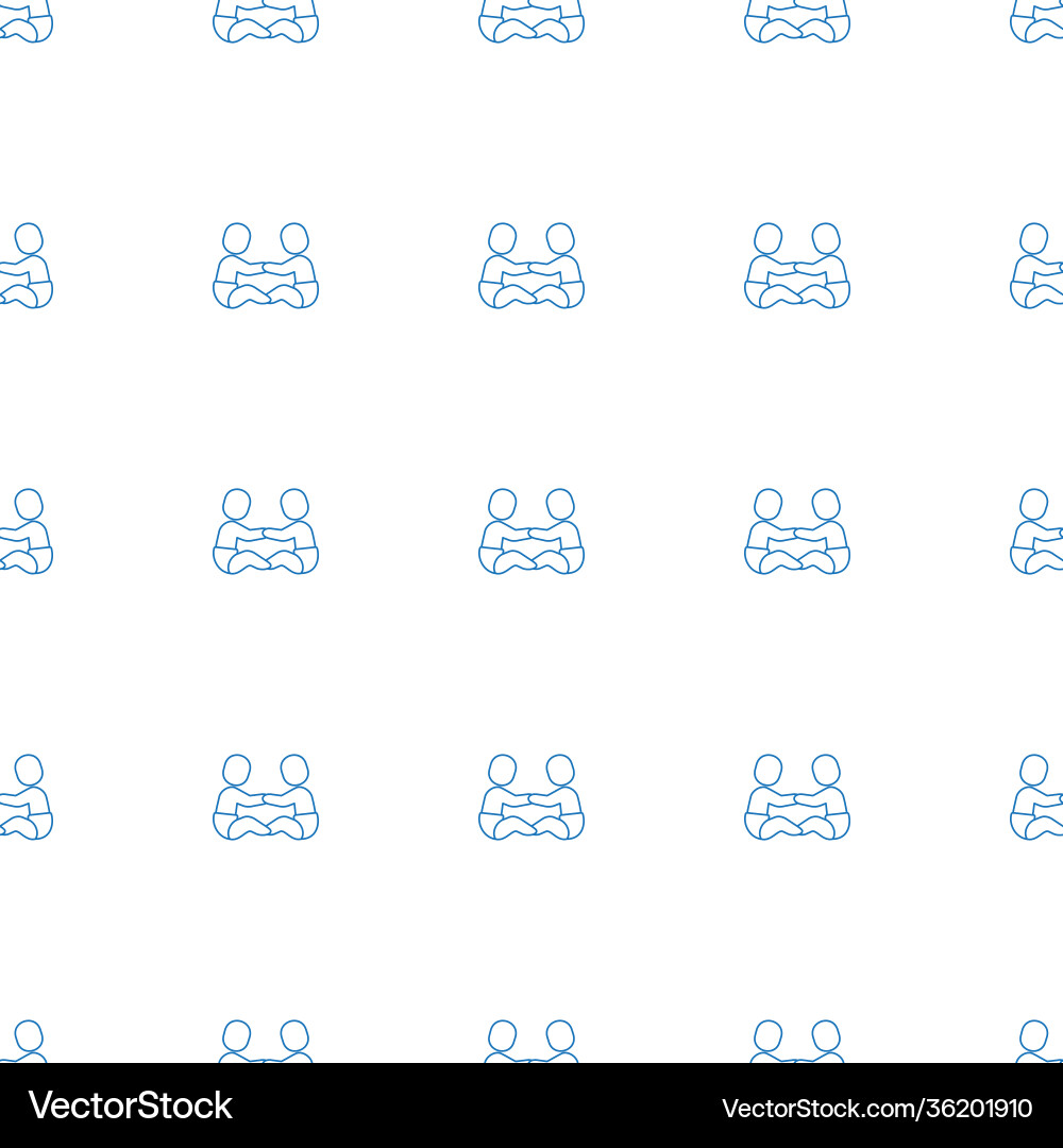 Baby playing with another icon pattern Vector Image