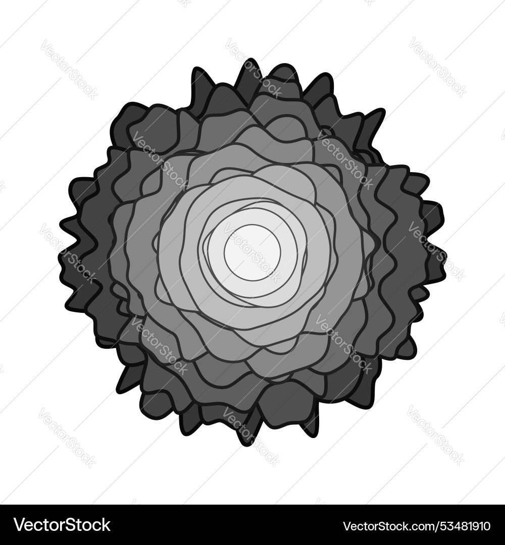 Black concentric wavy lines stack of rounded Black concentric wavy lines stack of rounded vector image
