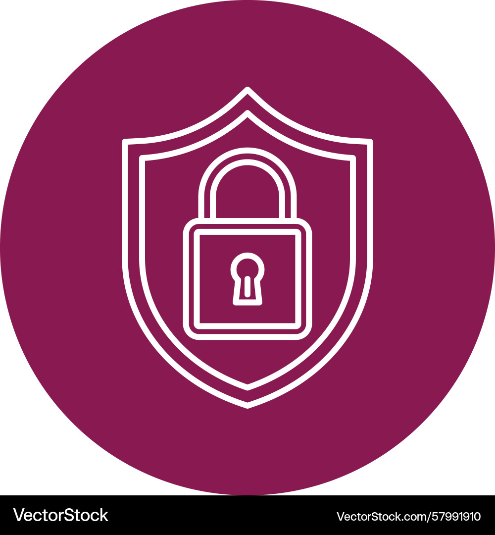 Cyber security line multi circle Vector Image