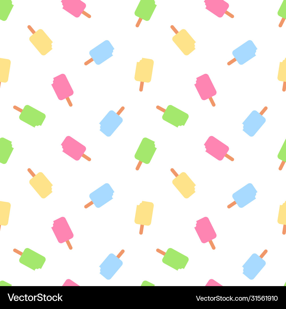 Ice cream pattern seamless background Vector Image