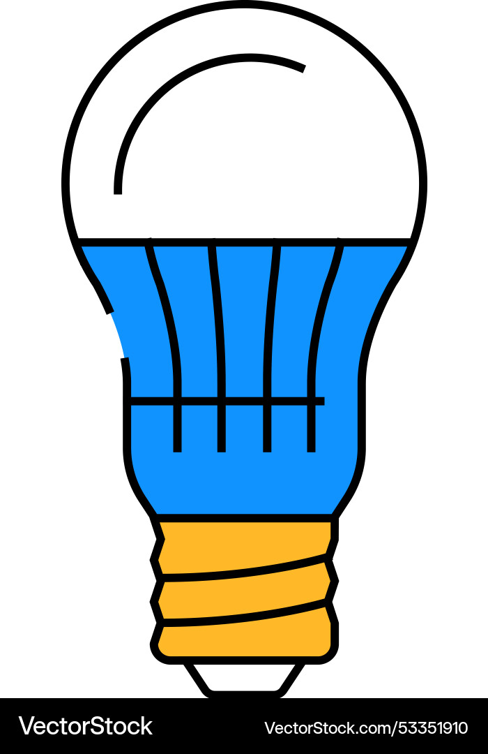Led lighting energy icon color Led lighting energy icon color vector image