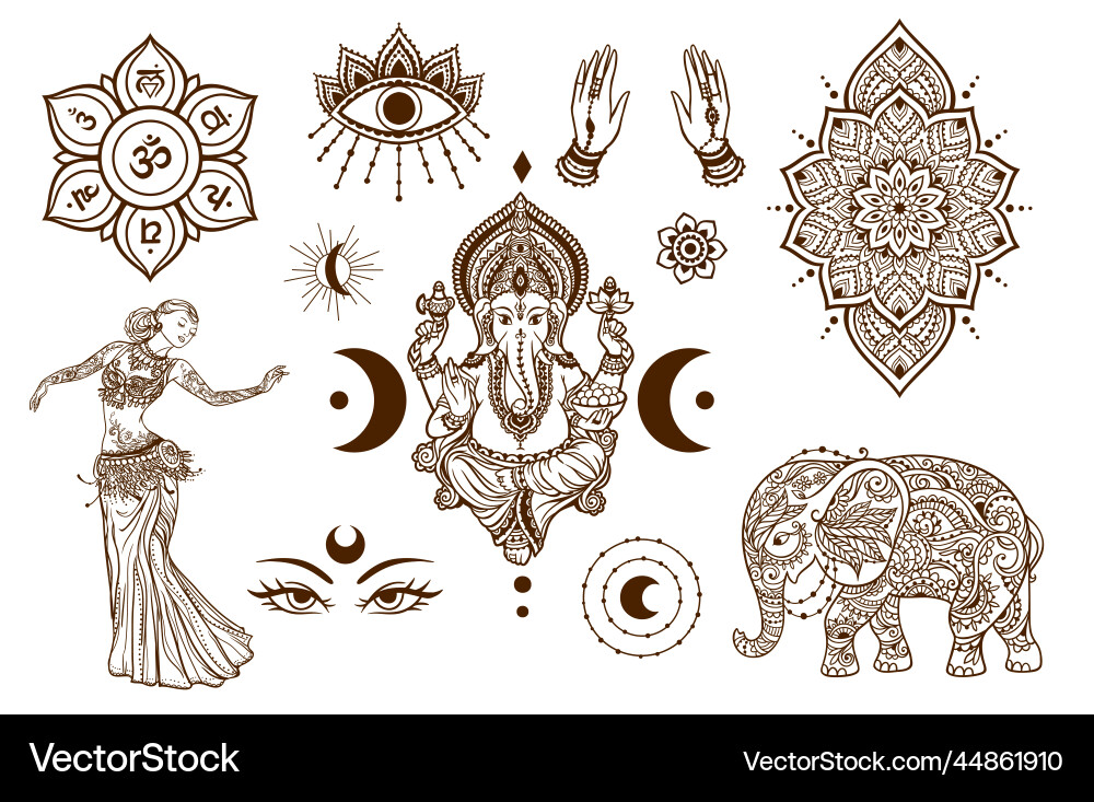 Lord ganesha elephant dance moon on hand Lord ganesha elephant dance moon on hand vector image