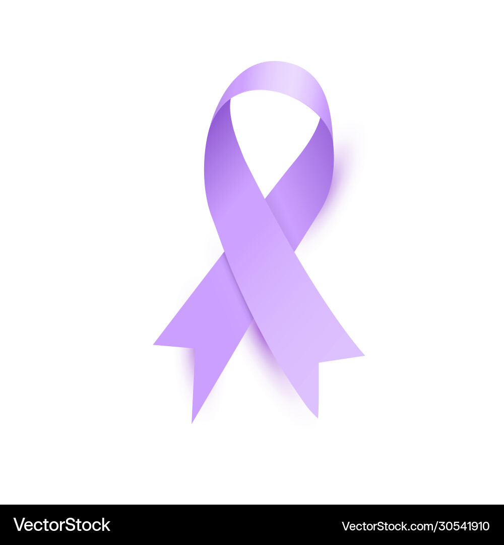 Purple Ribbon Lupus Awareness Banner Vector Image