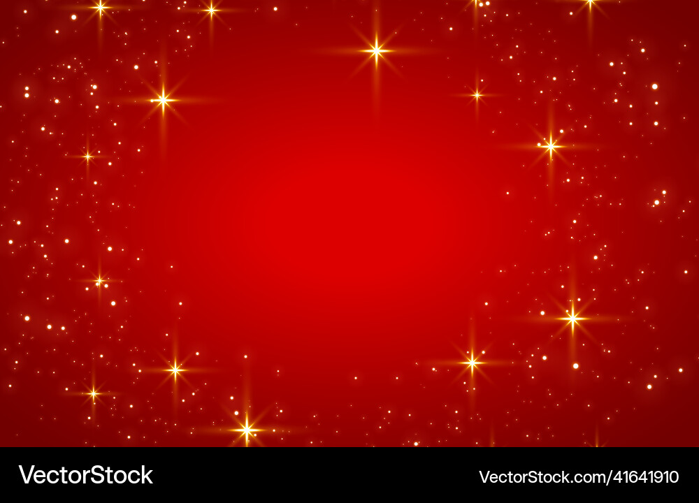 Red background with sparkles Vector Image