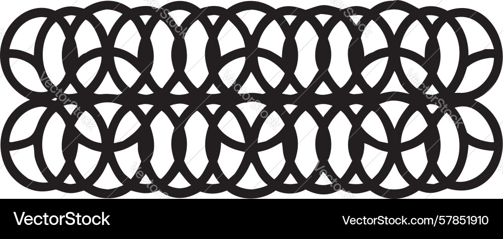 Repeating interlocking loops pattern for abstract vector image