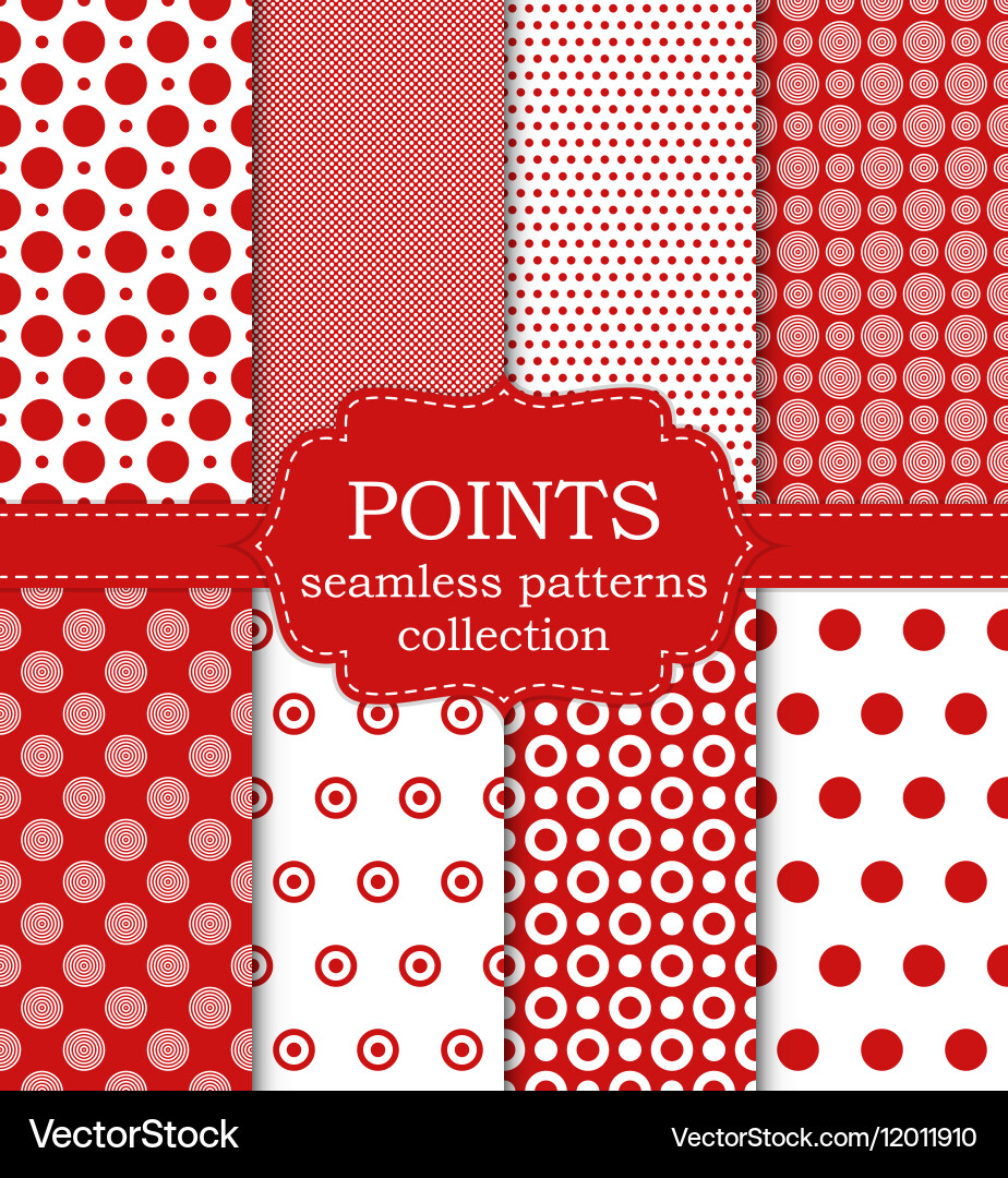 Set of seamless patterns vector image